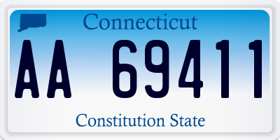 CT license plate AA69411