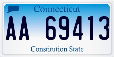 CT license plate AA69413