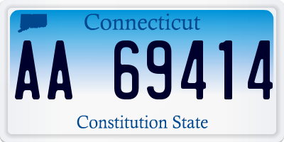 CT license plate AA69414