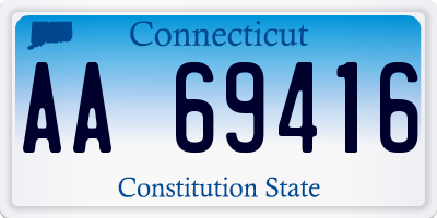 CT license plate AA69416