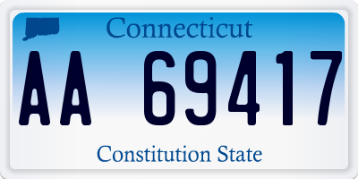 CT license plate AA69417