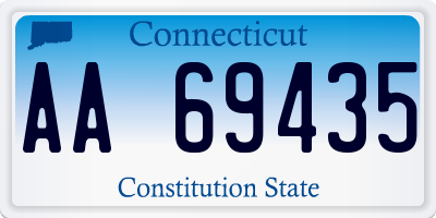 CT license plate AA69435