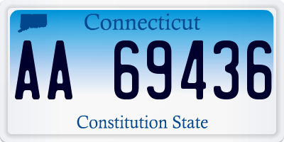 CT license plate AA69436