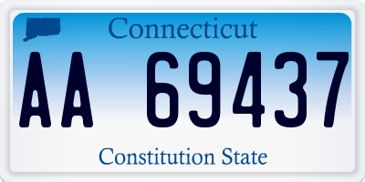 CT license plate AA69437