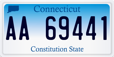 CT license plate AA69441