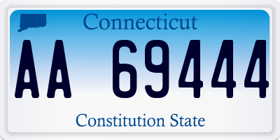 CT license plate AA69444