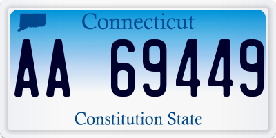 CT license plate AA69449