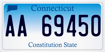 CT license plate AA69450