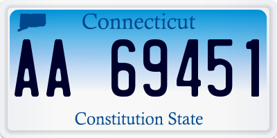 CT license plate AA69451