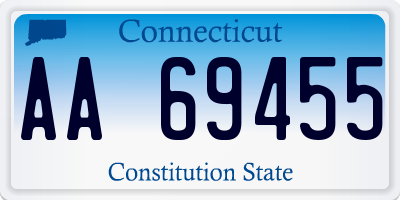 CT license plate AA69455