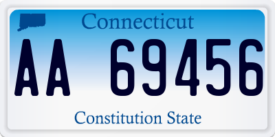 CT license plate AA69456