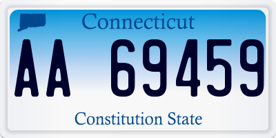 CT license plate AA69459