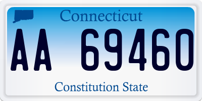 CT license plate AA69460