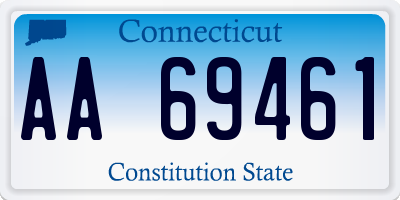 CT license plate AA69461