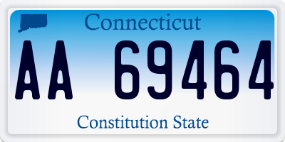 CT license plate AA69464