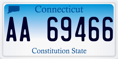 CT license plate AA69466