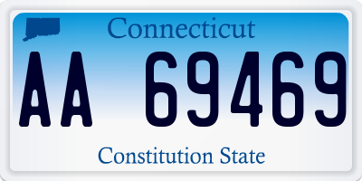 CT license plate AA69469