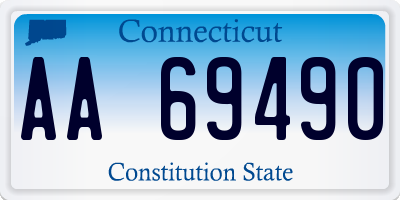 CT license plate AA69490