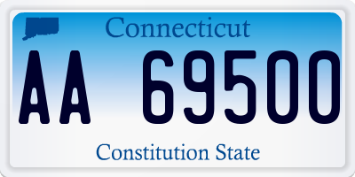 CT license plate AA69500