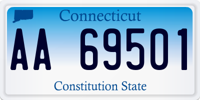 CT license plate AA69501