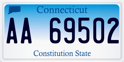 CT license plate AA69502