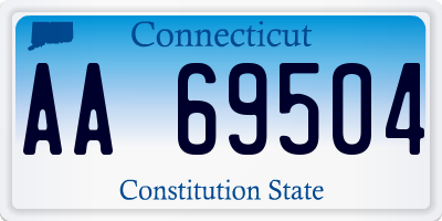 CT license plate AA69504