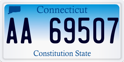 CT license plate AA69507