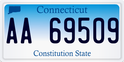 CT license plate AA69509