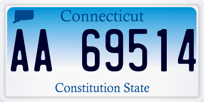 CT license plate AA69514