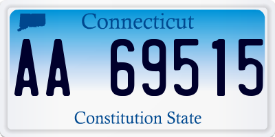 CT license plate AA69515