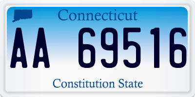 CT license plate AA69516