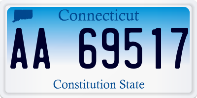 CT license plate AA69517