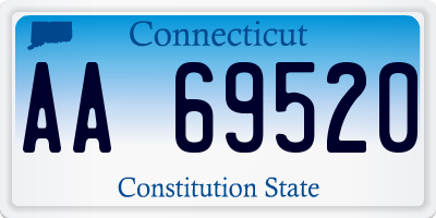 CT license plate AA69520