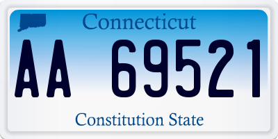 CT license plate AA69521