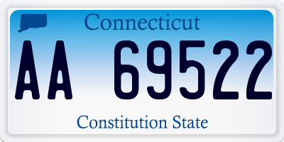 CT license plate AA69522