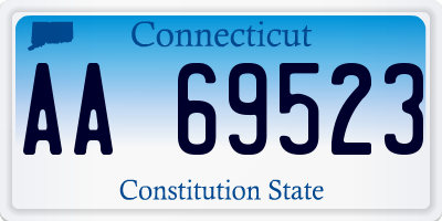 CT license plate AA69523