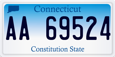 CT license plate AA69524