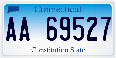 CT license plate AA69527