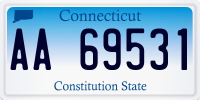 CT license plate AA69531