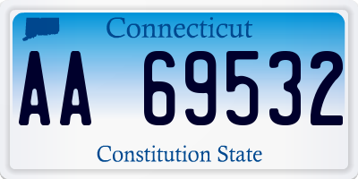 CT license plate AA69532