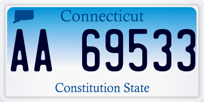 CT license plate AA69533