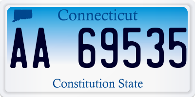 CT license plate AA69535