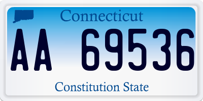 CT license plate AA69536