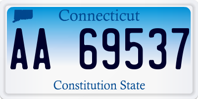 CT license plate AA69537