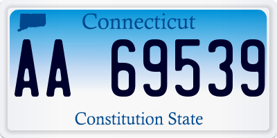 CT license plate AA69539