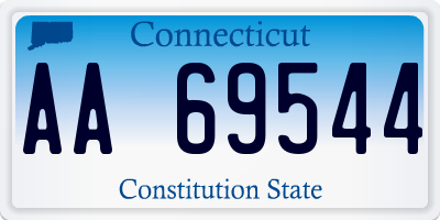 CT license plate AA69544