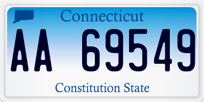 CT license plate AA69549