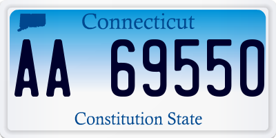 CT license plate AA69550