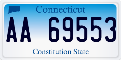 CT license plate AA69553