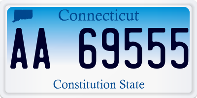 CT license plate AA69555